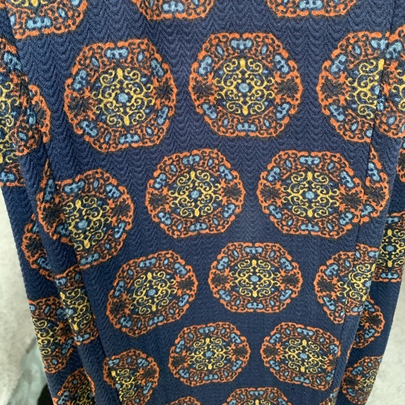 LOFT - Marisa Navy Blue Brocade Ankle Trouser - Picture 4 of 14